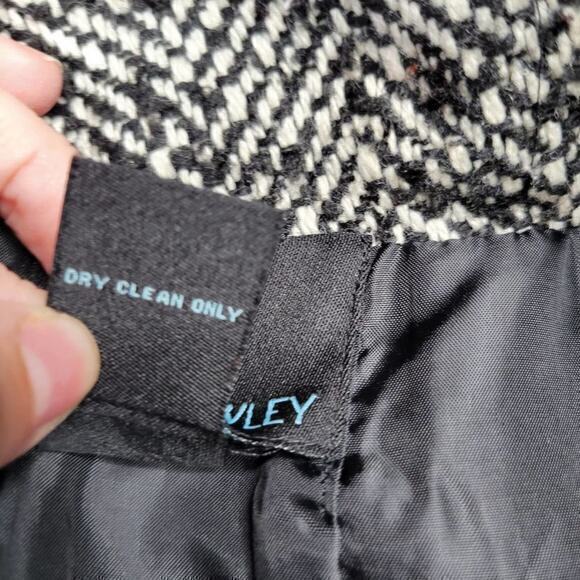 Cynthia Rowley Tweed Pencil Belted Slit Skirt 8 - Picture 2 of 6